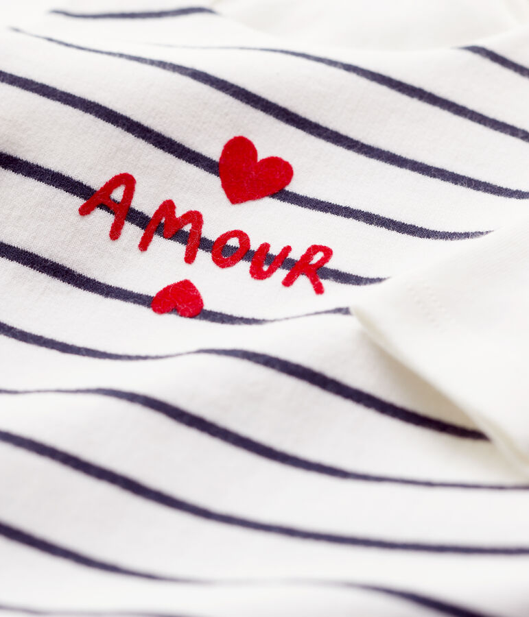 Conjunto de 2 prendas marineras de beb&eacute; de algod&oacute;n org&aacute;nico blanco/azul